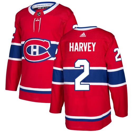 Adidas Men Montreal Canadiens #2 Doug Harvey Red Home Authentic Stitched NHL Jersey